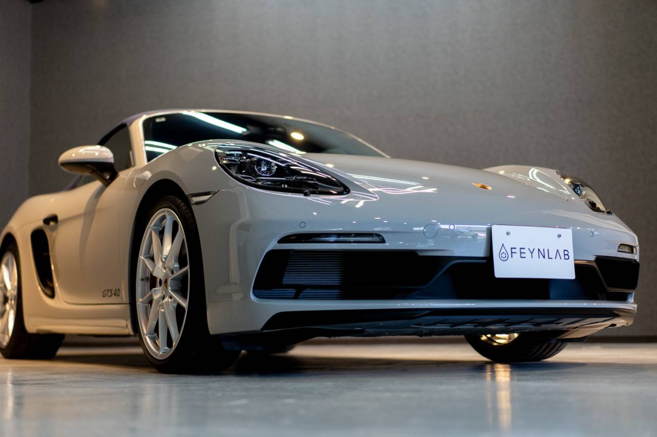 ポルシェ718ボクスター セラミックコーティング/長岡市O様/ガラス